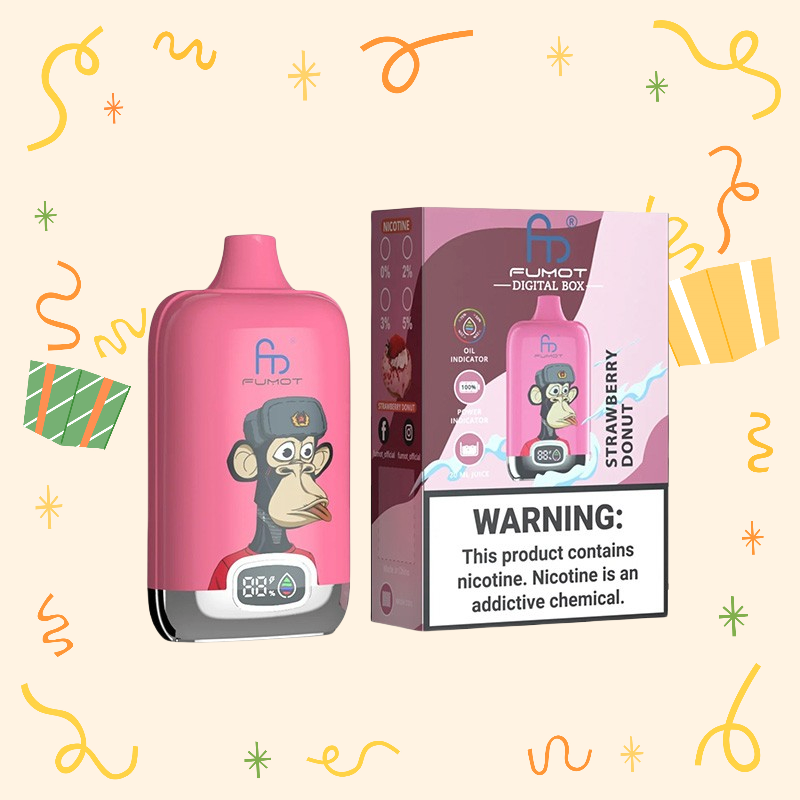 Strawberry Donut Fumot Digital Box 12000 Puffs Top Sale Vape Strawberry Donut Fumot Digital Box 12000 Puffs Top Sale Vape