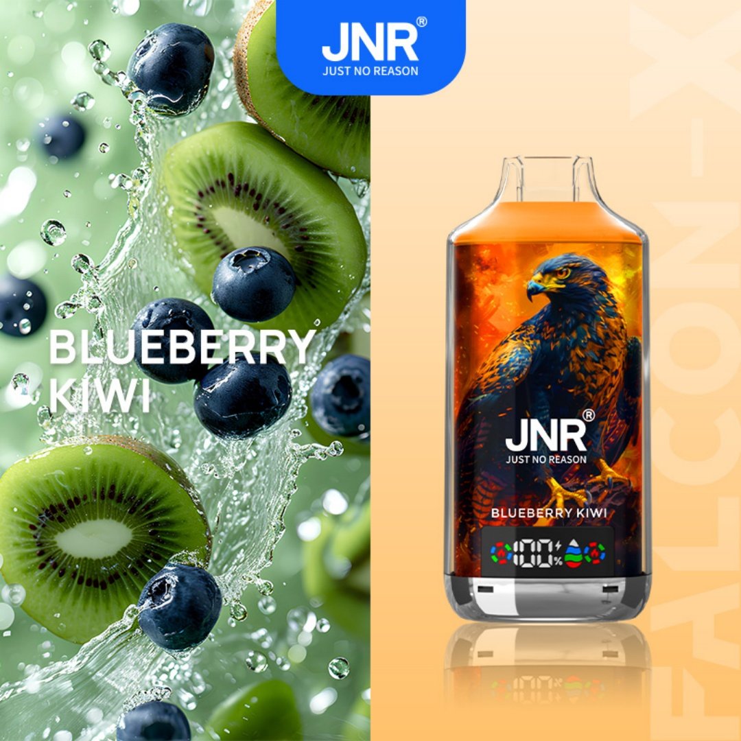 JNR Vape 18000 Pust FALCON-X Blåbær Kiwi JNR FALCON-X 18000 Pust Blåbær Kiwi