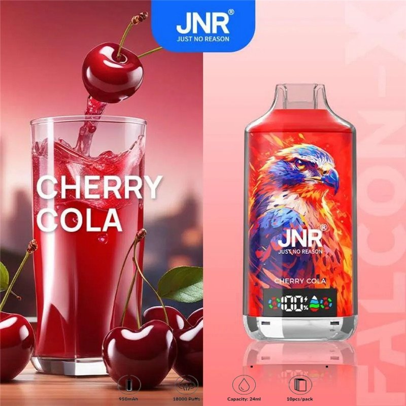 JNR Falcon X 18000 PUFFS Cherry Cola JNR Falcon X 18000 PUFFS Cherry Cola