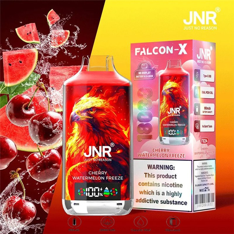 JNR Falcon X 18000 PUFFS Cherry Watermelon Freeze JNR Falcon X 18000 PUFFS Cherry Watermelon Freeze