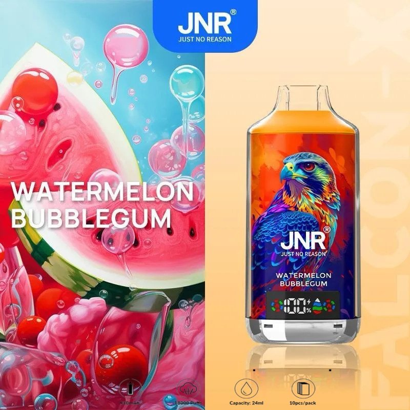 JNR Falcon X 18000 PUFFS Vandmelon Bubblegum JNR Falcon X 18000 PUFFS Vandmelon Bubblegum