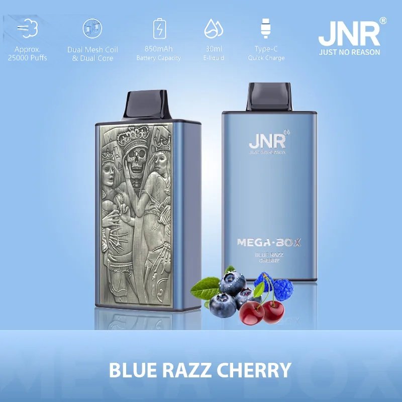 JNR Mega Box 25000 Züge Blue Razz Cherry JNR Mega Box 25000 Züge Blue Razz Cherry