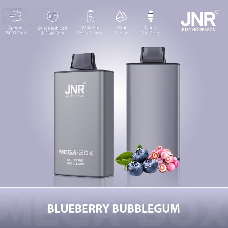 JNR Mega Box 25000 puffs Blueberry Bubblegum JNR Mega Box 25000 puffs Blueberry Bubblegum
