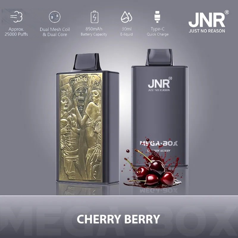 JNR Vape 25000 Puff Mega Box Cherry Berry JNR Mega Box 25000 Puffs Cherry Berry