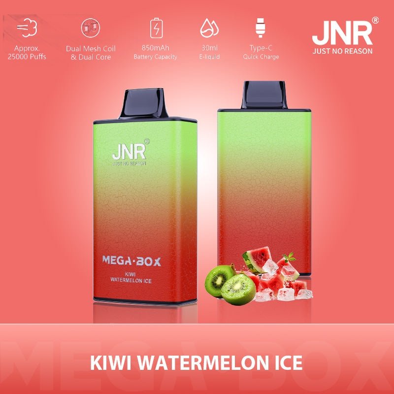 JNR Mega Box 25000 puffs Kiwi Watermelon Ice JNR Mega Box 25000 puffs Kiwi Watermelon Ice