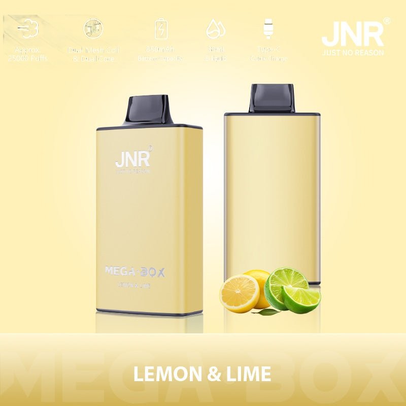 JNR Vape 25000 Puffs Mega Box Limón Lima JNR Mega Box 25000 Caladas Limón Lima