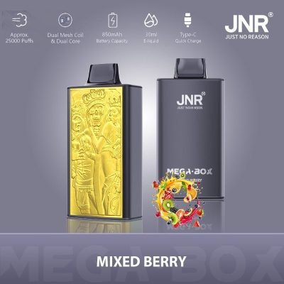Mixed Berry JNR Mega Box 25000 Puffs Disposable Vape 20mg Nicotine Wholesale