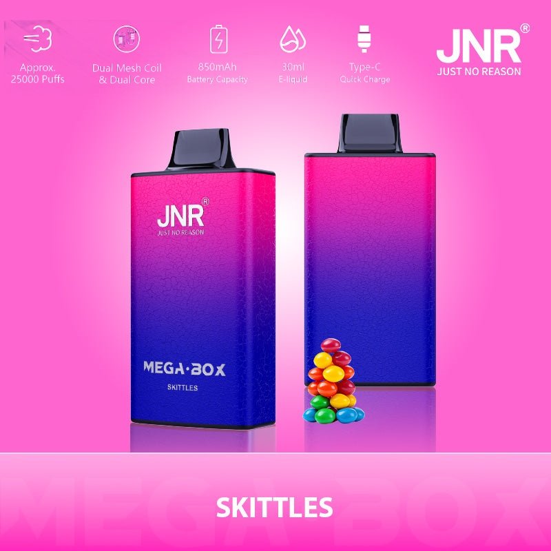 JNR Mega Box 25000 puffs Skittles JNR Mega Box 25000 puffs Skittles