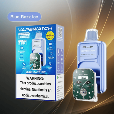 JNR VapeWatch Removable Screen 30000 Vape Desechable Mayorista Blue Razz Ice 2% Nicotina