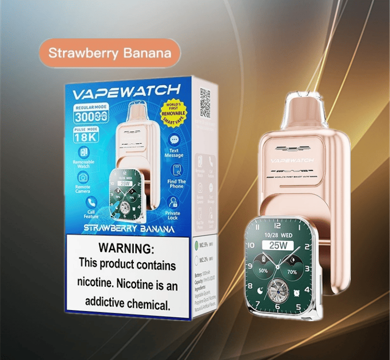 JNR VapeWatch 30000 jordbær banan JNR VapeWatch 30000 jordbær banan