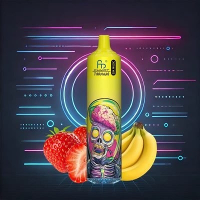 RandM Fumot Tornado 30000 Pust Musik Jordbær Banan Engangs Vape Engrossalg 50mg 20mg