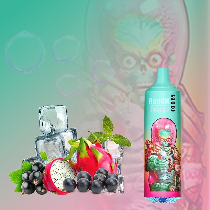 Randm Tornado 9000 Puffs Populær Engangs Vape Black Dragon Ice Randm Tornado 9000 Puffs Populær Engangs Vape Black Dragon Ice