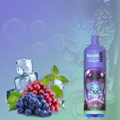 Grape Ice Fumot RandM Tornado 9000 Puffs 20mg 50mg Nicotine Disposable Vape Wholesale
