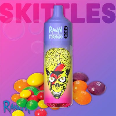 Skittles Fumot RandM Tornado 9000 Puffs 20mg 50mg Nicotina Vapeador desechable Venta al por mayor