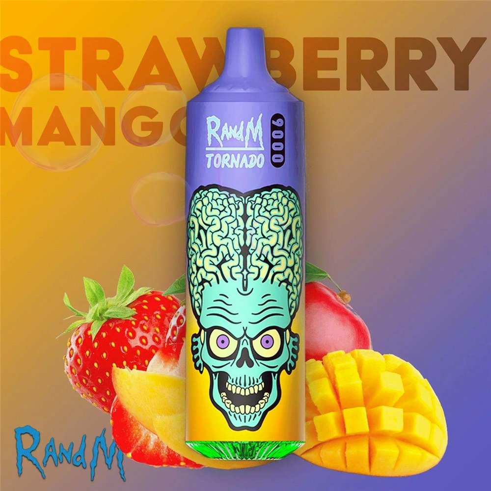 Strawberry Mango Fumot RandM 9000 Puffs Disposable Vape 50mg 20mg Wholesale 9K Strawberry Mango Fumot RandM 9000 Puffs Disposable Vape 50mg 20mg Wholesale 9K