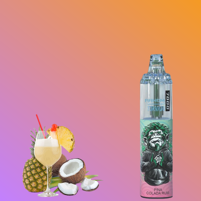 Bærbar Tornado Vape Randm 7000 Puffs PINA COLADA ROM Smag 2% 5% Nikotin