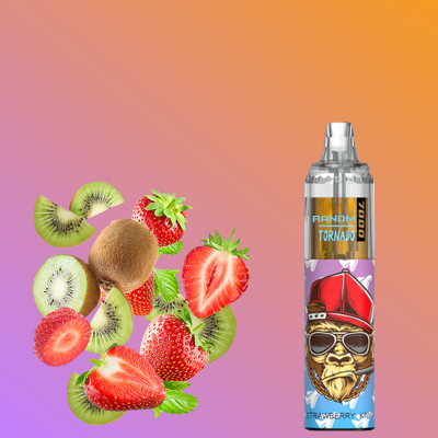 RandM Tornado Fumot 7000 Puffs Jordbær Kiwi Engangs Vape Engros 2%/5%