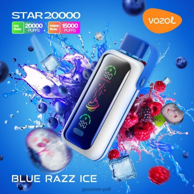 Engrospris Vozol Star 20K Puffs Engangs Vape Blue Razz lce Smag Engrospris Vozol Star 20K Puffs Engangs Vape Blue Razz lce Smag