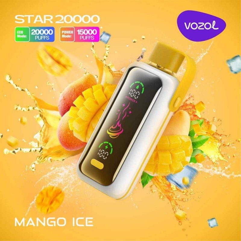 Vozol 20000 Puffs Star Rechargeable Vape Dual Power Mango Ice 5% Nicotine Bulk Buy Vozol 20000 Puffs Star Rechargeable Vape Dual Power Mango Ice 5% Nicotine Bulk Buy
