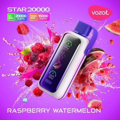 Hot Sale Vozol Star 20K Puffs Engangs Vape Hindbær Vandmelon