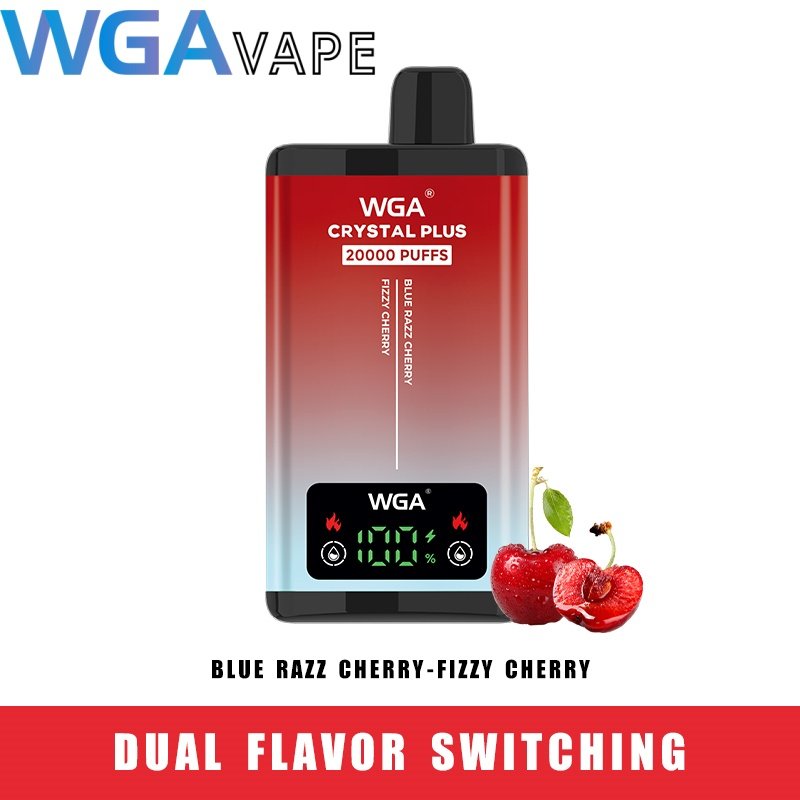 WGA Crystal Plus 20000 Puffs Blå Hallon Körsbär Kolsyrat Körsbär WGA Crystal Plus 20000 Puffs Blå Hallon Körsbär Kolsyrat Körsbär