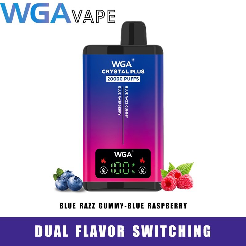 WGA Crystal Plus 20000 Puffs Blå Hallon Gummibjörn Blå Hallon WGA Crystal Plus 20000 Puffs Blå Hallon Gummibjörn Blå Hallon