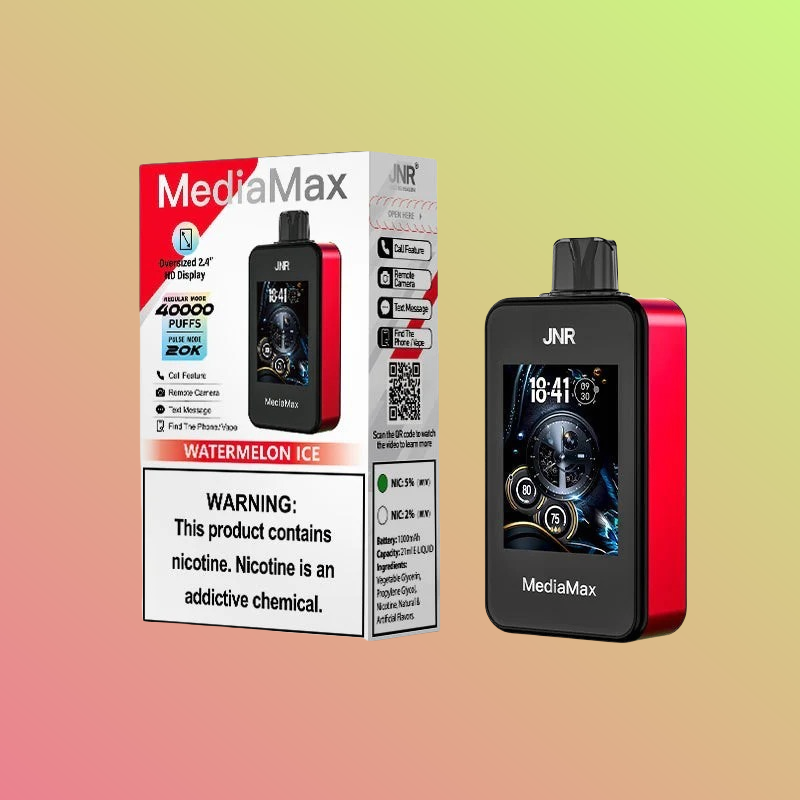 JNR MediaMax 40000 Pust Genopladelig Vape Vandmelon Is Store Pust JNR MediaMax 40000 Pust Genopladelig Vape Vandmelon Is Store Pust