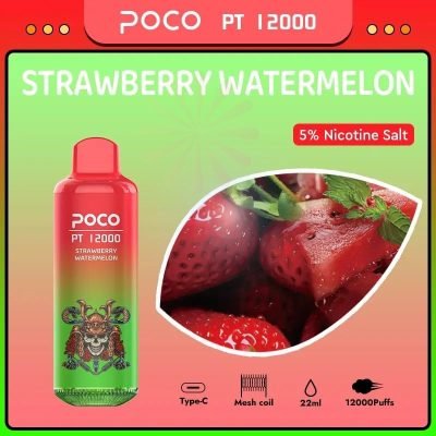 POCO PT 12000 Bouffée Fraise Pastèque 50mg Vape Jetable En Gros