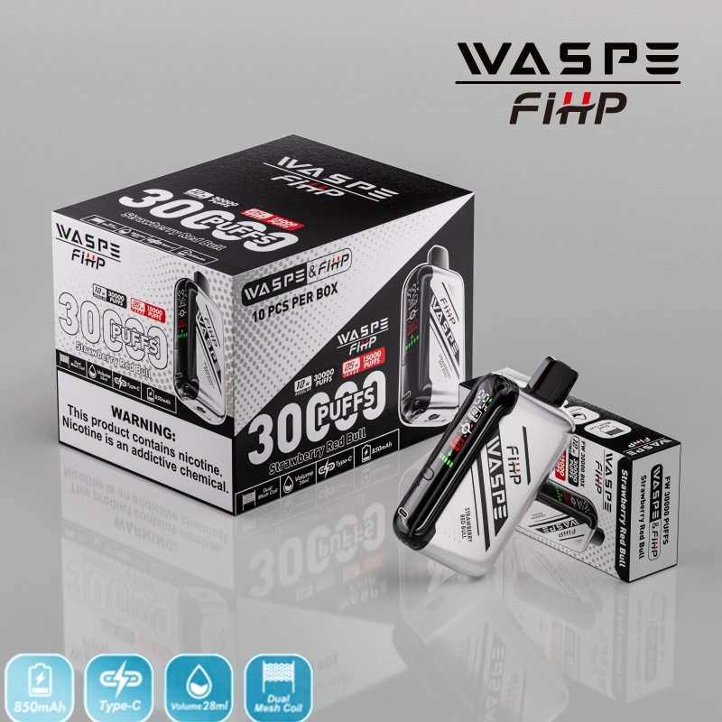 FIHP WASPE 30k sug vape Engrospris Jordbær Red Bull FIHP WASPE 30k sug vape Engrospris Jordbær Red Bull