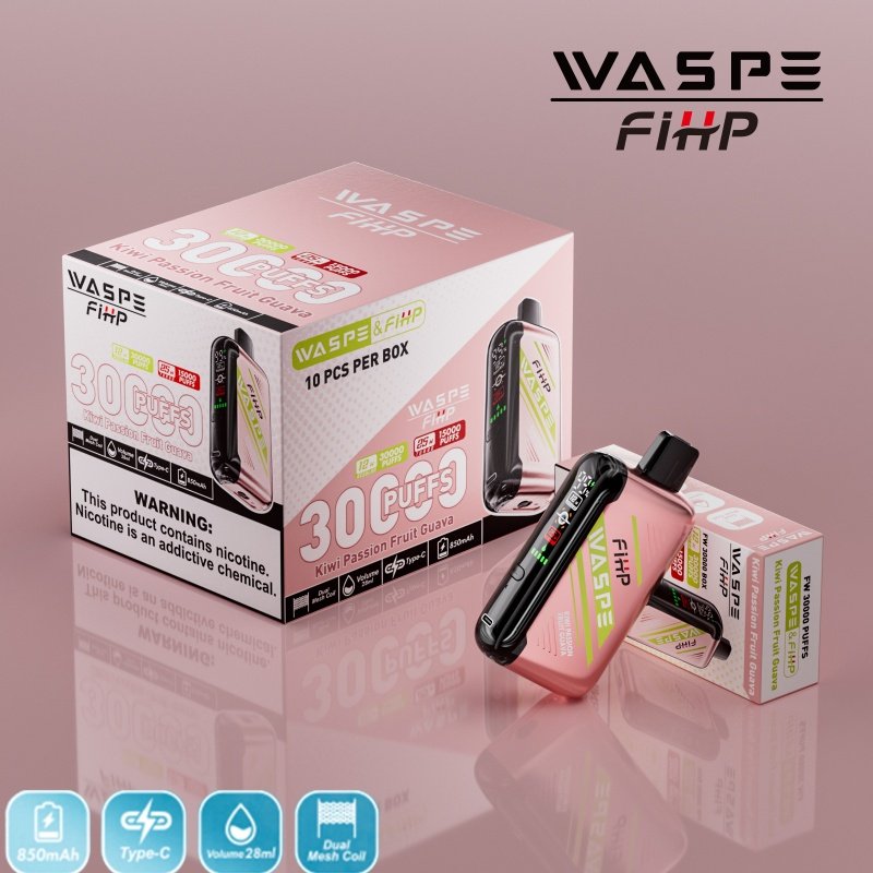 FIHP WASPE vape 30000 sug Billig pris Kiwi Passion Fruit Guava FIHP WASPE vape 30000 sug Billig pris Kiwi Passion Fruit Guava