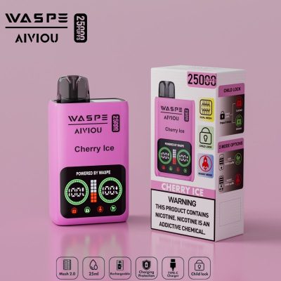 WASPE FIHP 25000 sug Tornado vape Kirsebær Is Rabatpris Drue Is