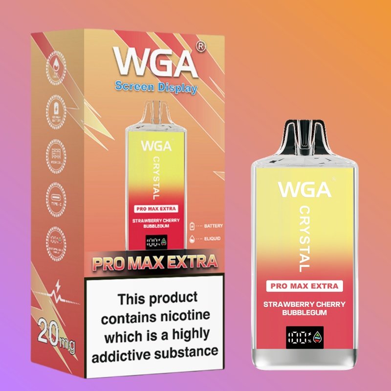Strawberry Cherry Bubblegum WGA Crystal 15K Disposable Vape Wholesale 20mg Nicotine Strawberry Cherry Bubblegum WGA Crystal 15K Disposable Vape Wholesale 20mg Nicotine