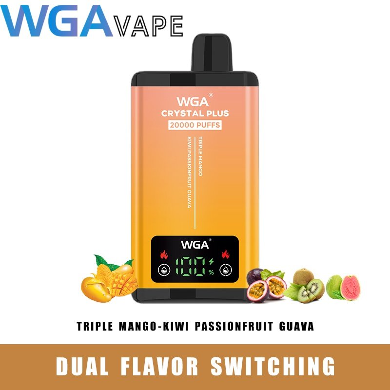 WGA Crystal Plus 20K Dubbel smak Triple Mango/Kiwi Passion Fruit Guava 20mg WGA Crystal Plus 20K Dubbel smak Triple Mango/Kiwi Passion Fruit Guava 20mg
