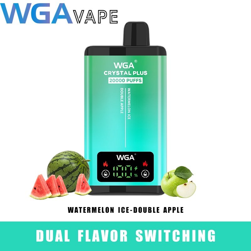 WGA Crystal Plus 20K Watermelon Ice/Double Apple 20mg Dubbel smak WGA Crystal Plus 20K Watermelon Ice/Double Apple 20mg Dubbel smak