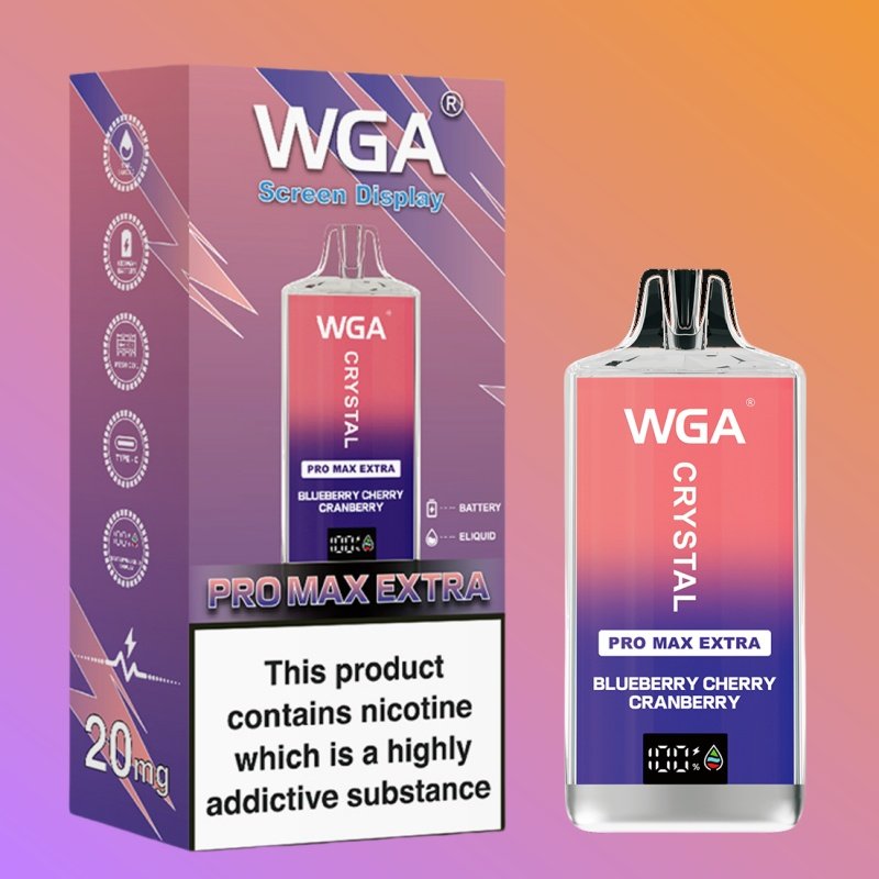 WGA Crystal Pro Max 15k Puffs BLUEBERRY CHERRY CRANBERRY WGA Crystal Pro Max 15k Puffs BLUEBERRY CHERRY CRANBERRY