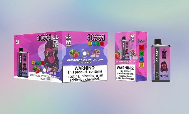Bang king 30k Dual Flavor STRAWBERRY AND WATERMELON GRAPE ICE Bang king 30k Dual Flavor STRAWBERRY AND WATERMELON GRAPE ICE