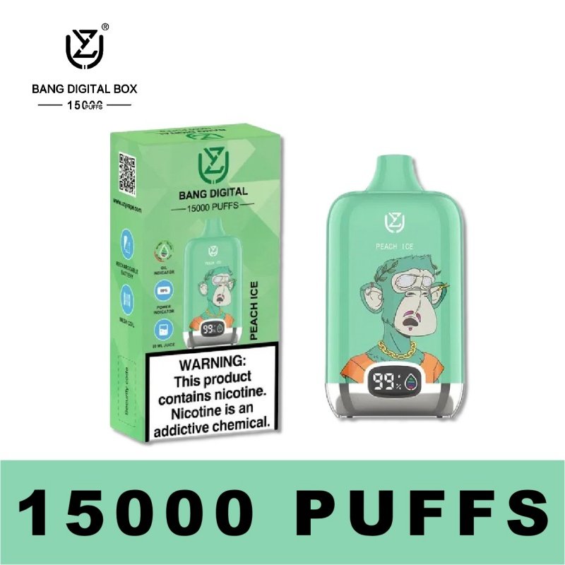 Uzy Bang Digital 15000 Puffs Peach ice Uzy Bang Digital 15000 Puffs Peach ice