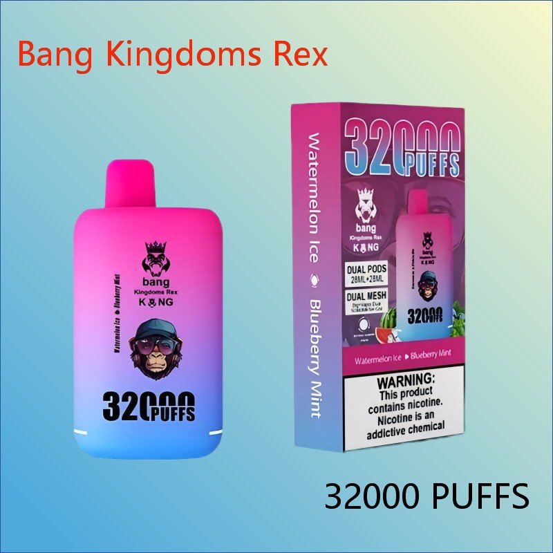 bang kingdoms rex 32000 PUFFS Watermelon Ice Blueberry Mint bang kingdoms rex 32000 PUFFS Watermelon Ice Blueberry Mint
