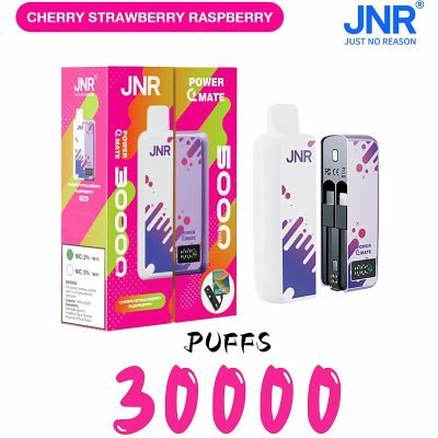 JNR Power Mate 30000 Puffs Kirsebær Jordbær Hindbær
