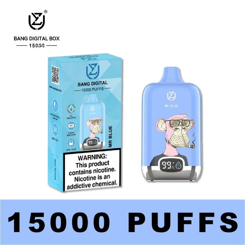 Uzy Bang Digital 15000 Puffs MR Blue Uzy Bang Digital 15000 Puffs MR Blue