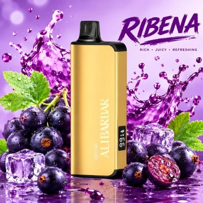 ALIBARBAR AT 9000 Puffs Top Salg Vape RIBENA Smag