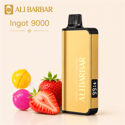 ALIBARBAR INGOT 9000 Puffs Chupa Chups Jordbær Engangs Vape